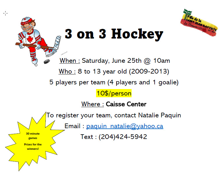 3 on 3 hockey